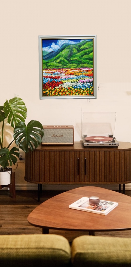 油絵 油彩 油彩画 絵 絵画 【flower park 】