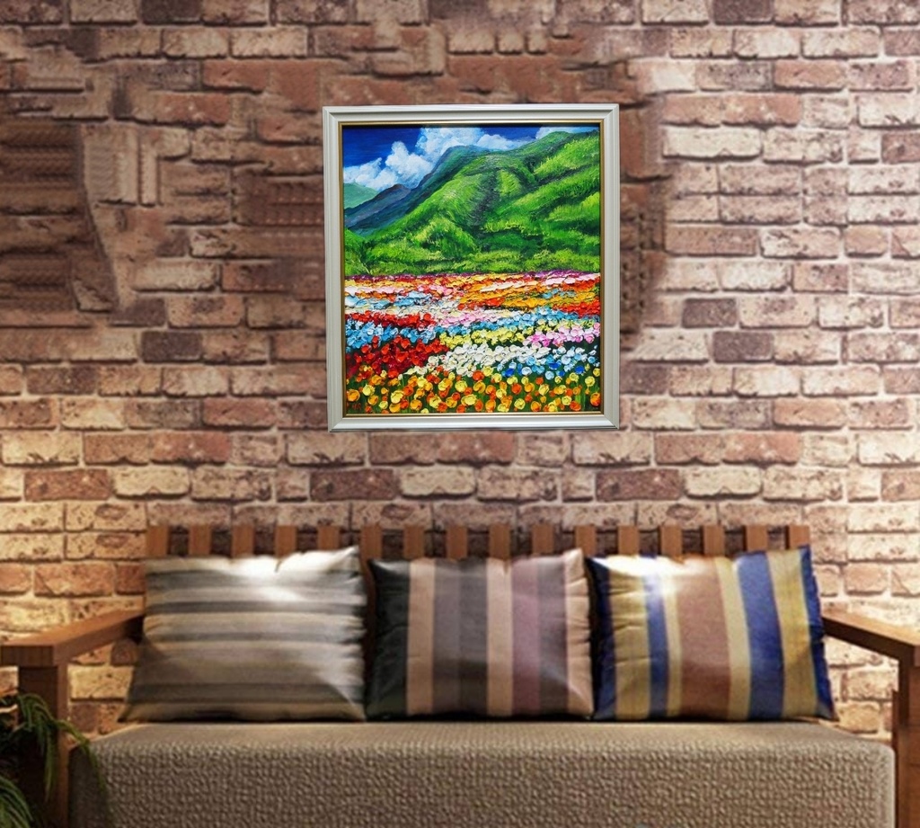 油絵 油彩 油彩画 絵 絵画 【flower park 】