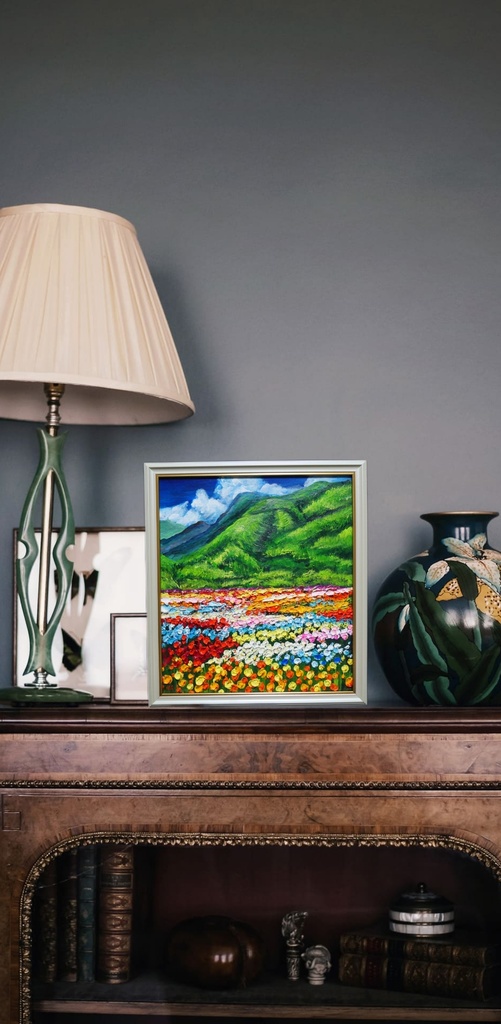 油絵 油彩 油彩画 絵 絵画 【flower park 】