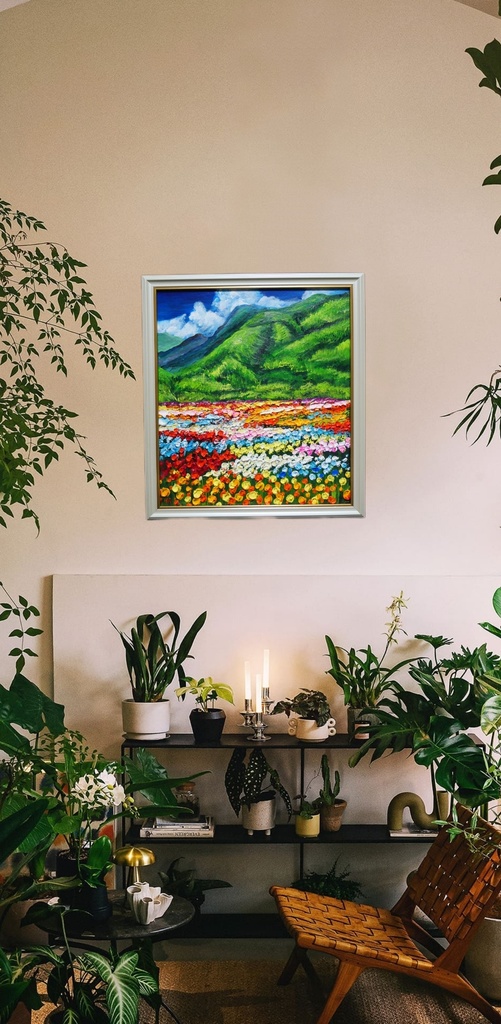 油絵 油彩 油彩画 絵 絵画 【flower park 】