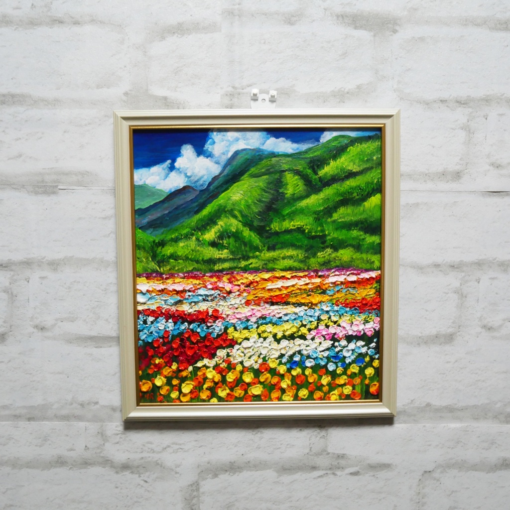 油絵 油彩 油彩画 絵 絵画 【flower park 】