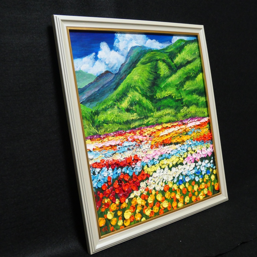 油絵 油彩 油彩画 絵 絵画 【flower park 】