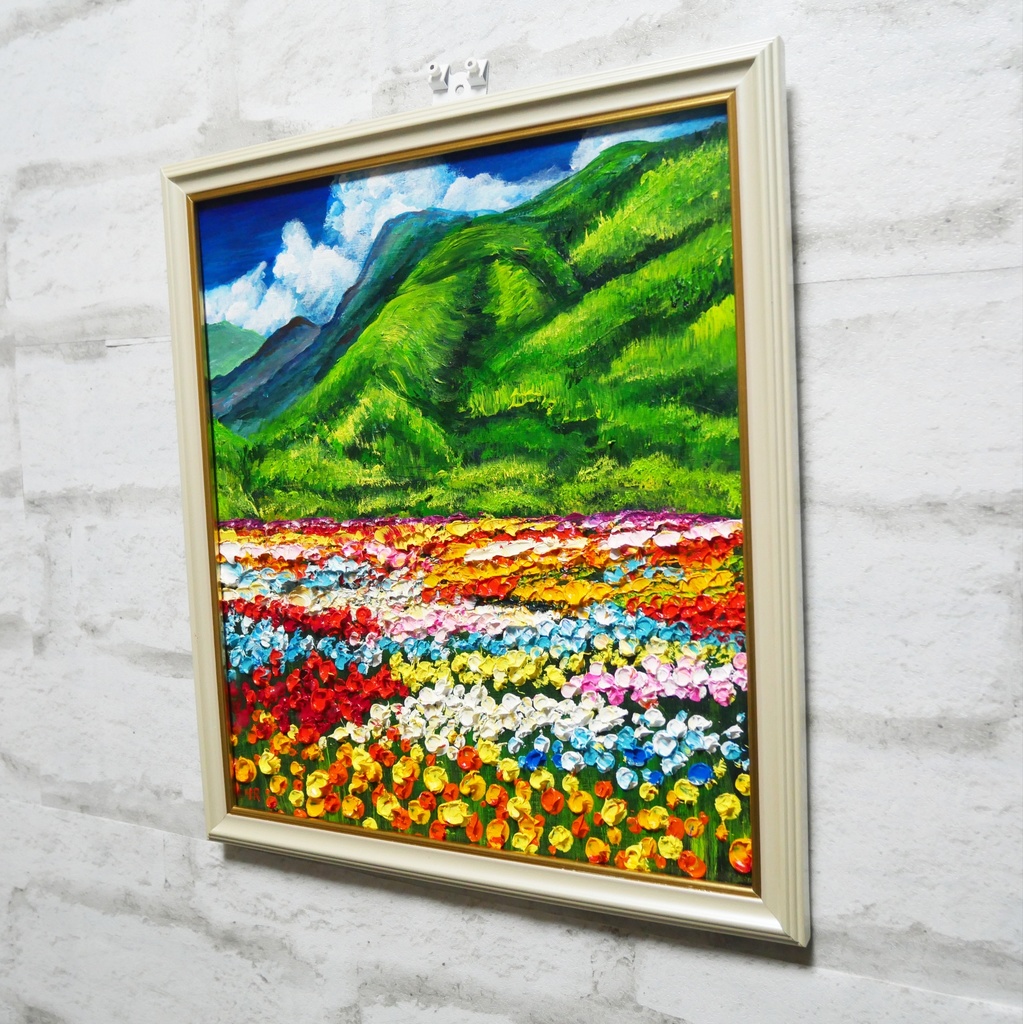 油絵 油彩 油彩画 絵 絵画 【flower park 】