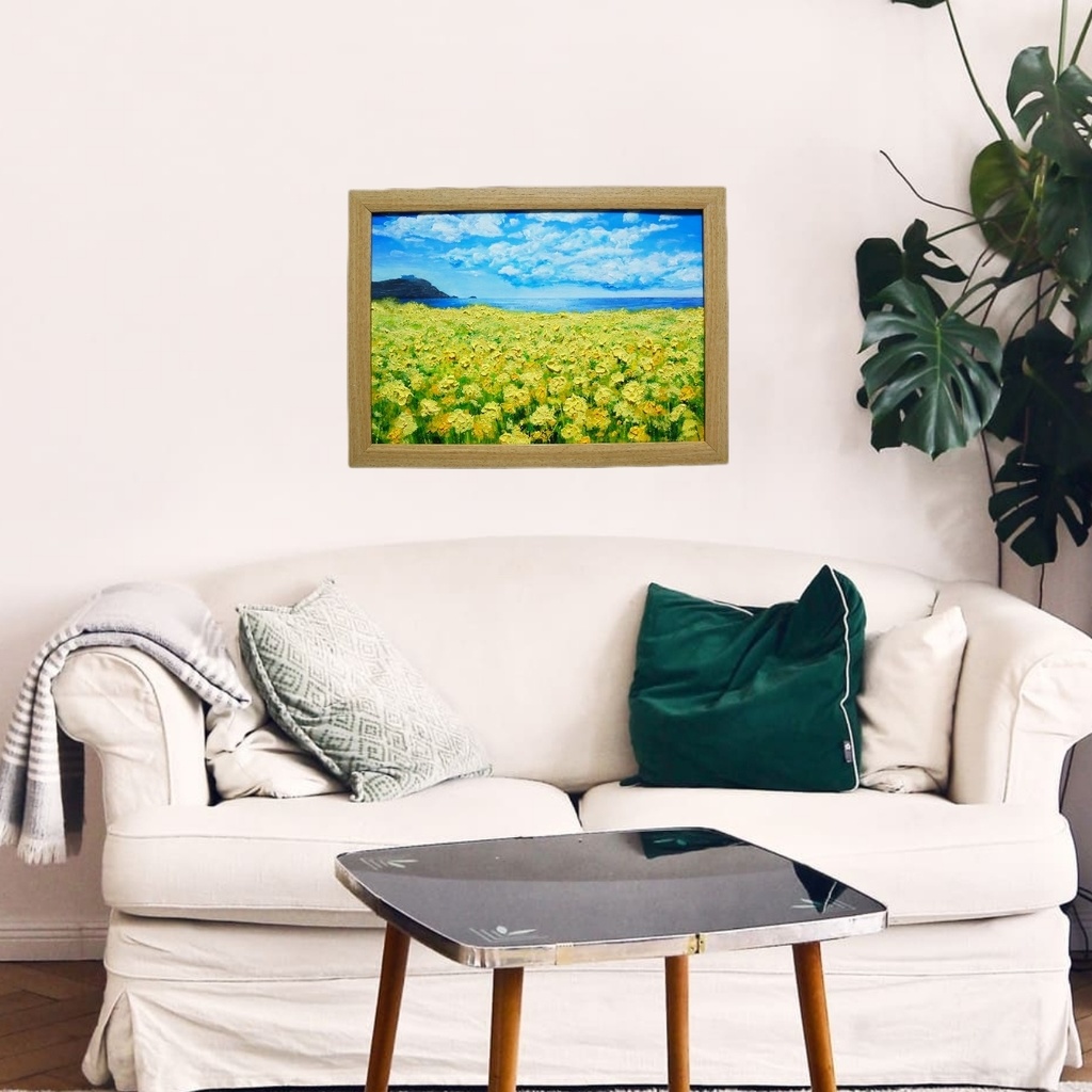 油絵 油彩 油彩画 絵 絵画 【春の島】