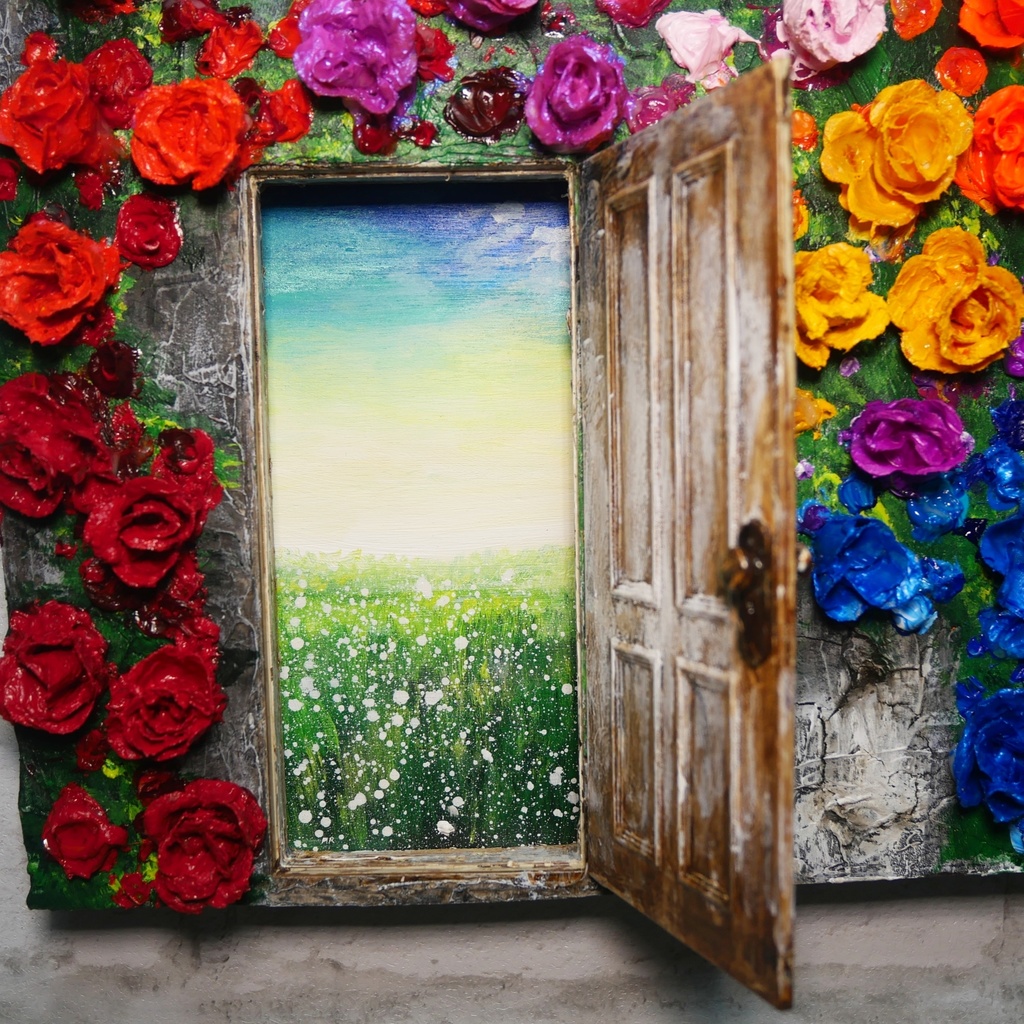 油絵 油彩 油彩画 絵 絵画 【扉の先】