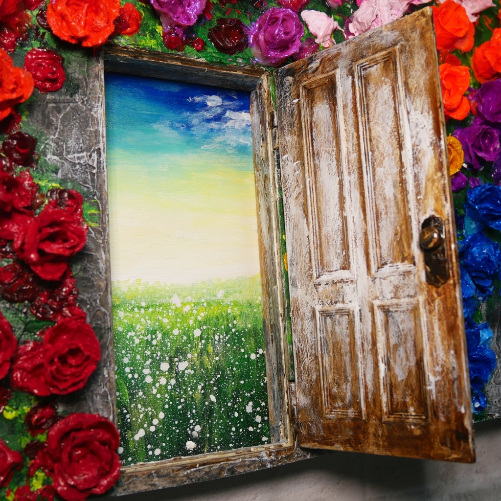 油絵 油彩 油彩画 絵 絵画 【扉の先】