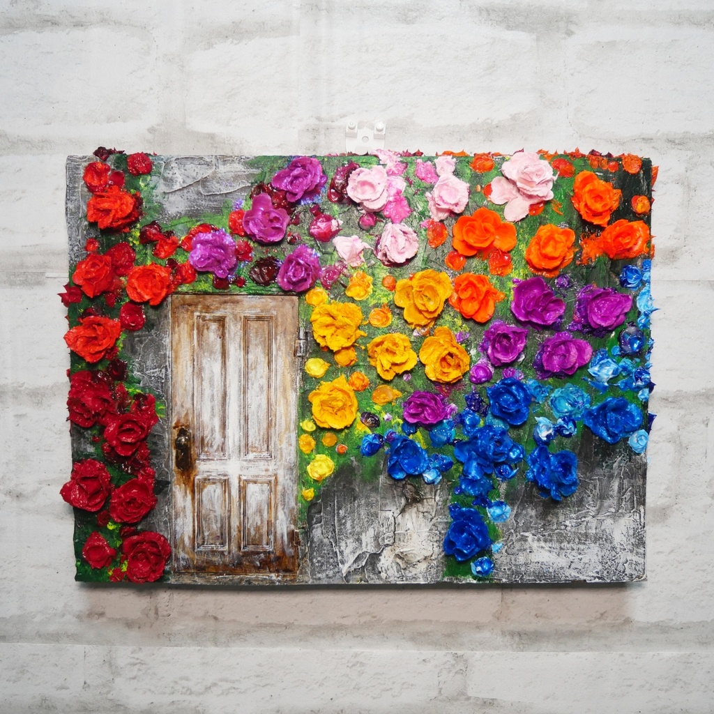 油絵 油彩 油彩画 絵 絵画 【扉の先】