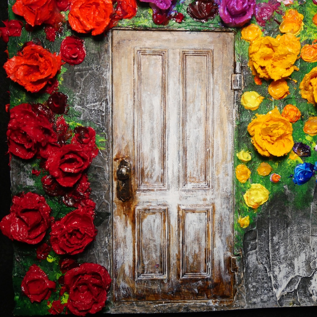 油絵 油彩 油彩画 絵 絵画 【扉の先】