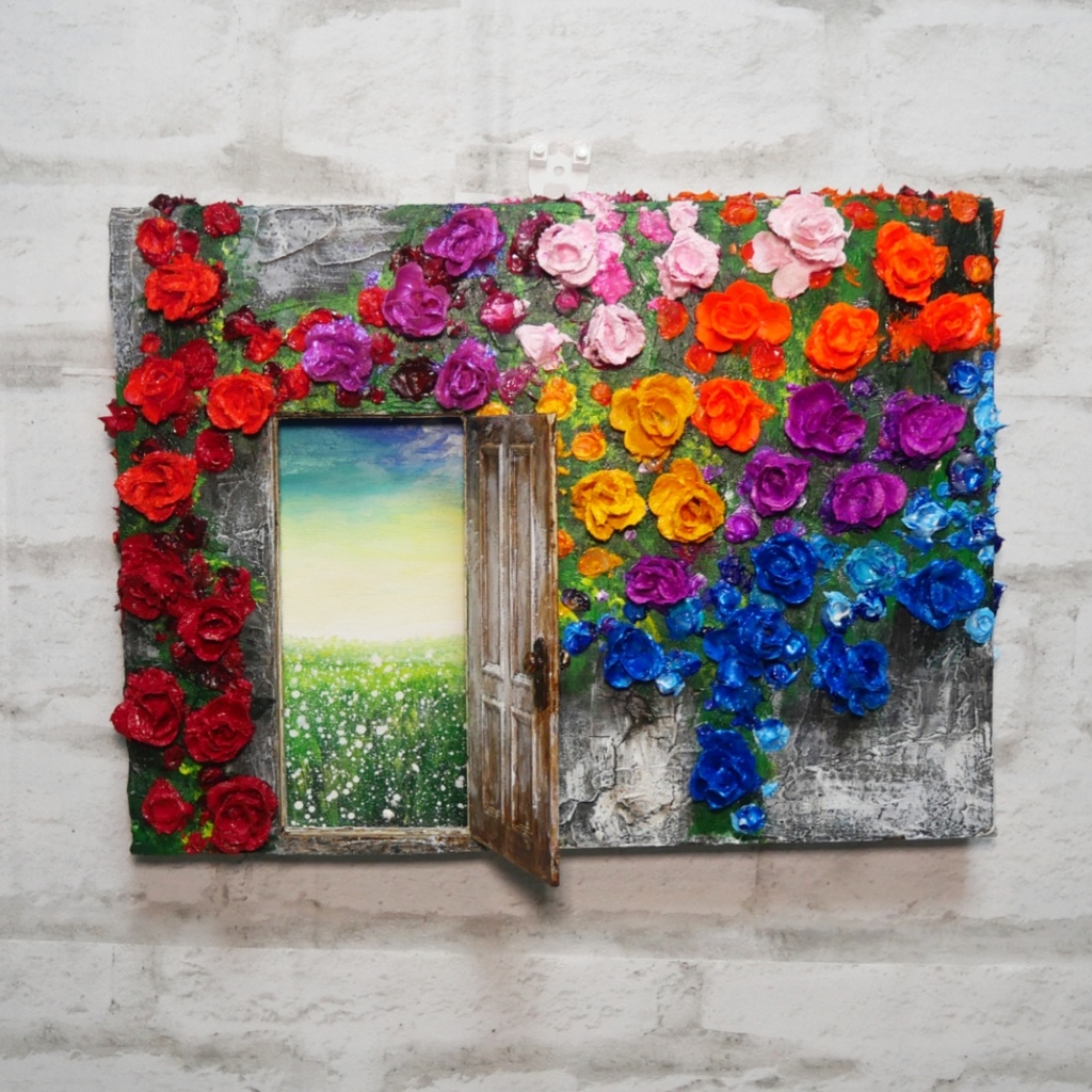 油絵 油彩 油彩画 絵 絵画 【扉の先】