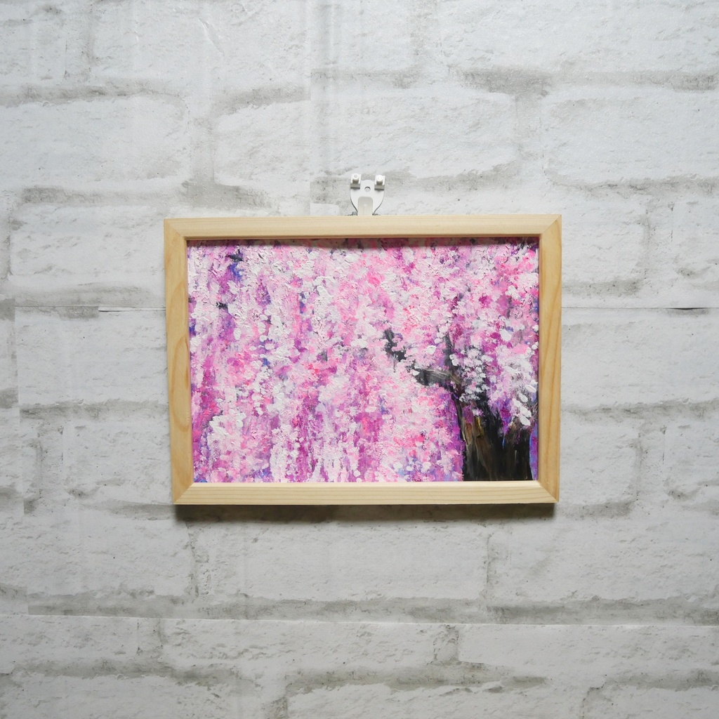 油絵 油彩 油彩画 絵 絵画【桜】