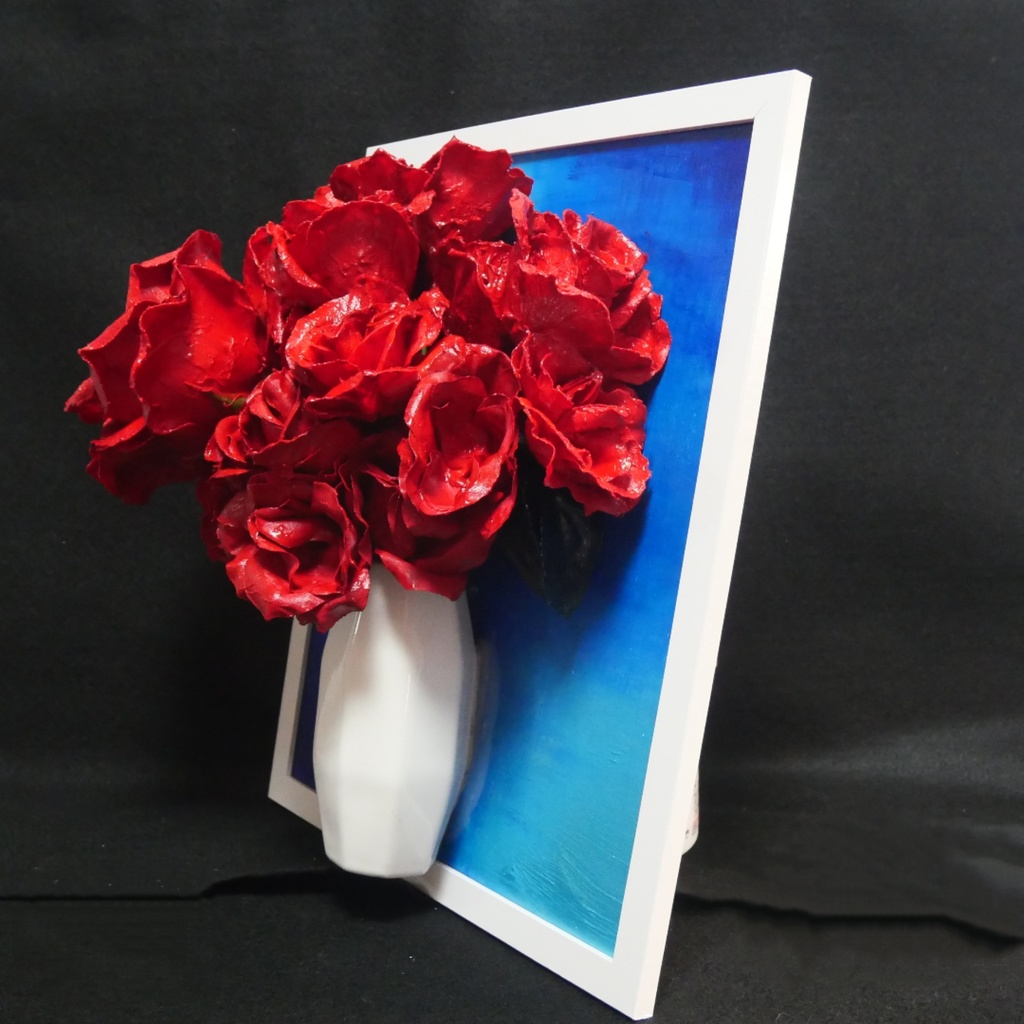 油絵 油彩 油彩画 絵 絵画【枯れない薔薇】