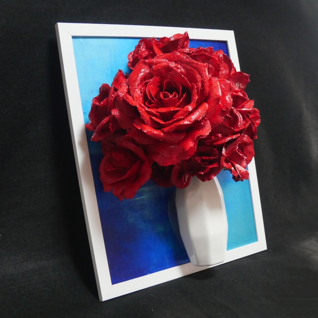 油絵 油彩 油彩画 絵 絵画【枯れない薔薇】