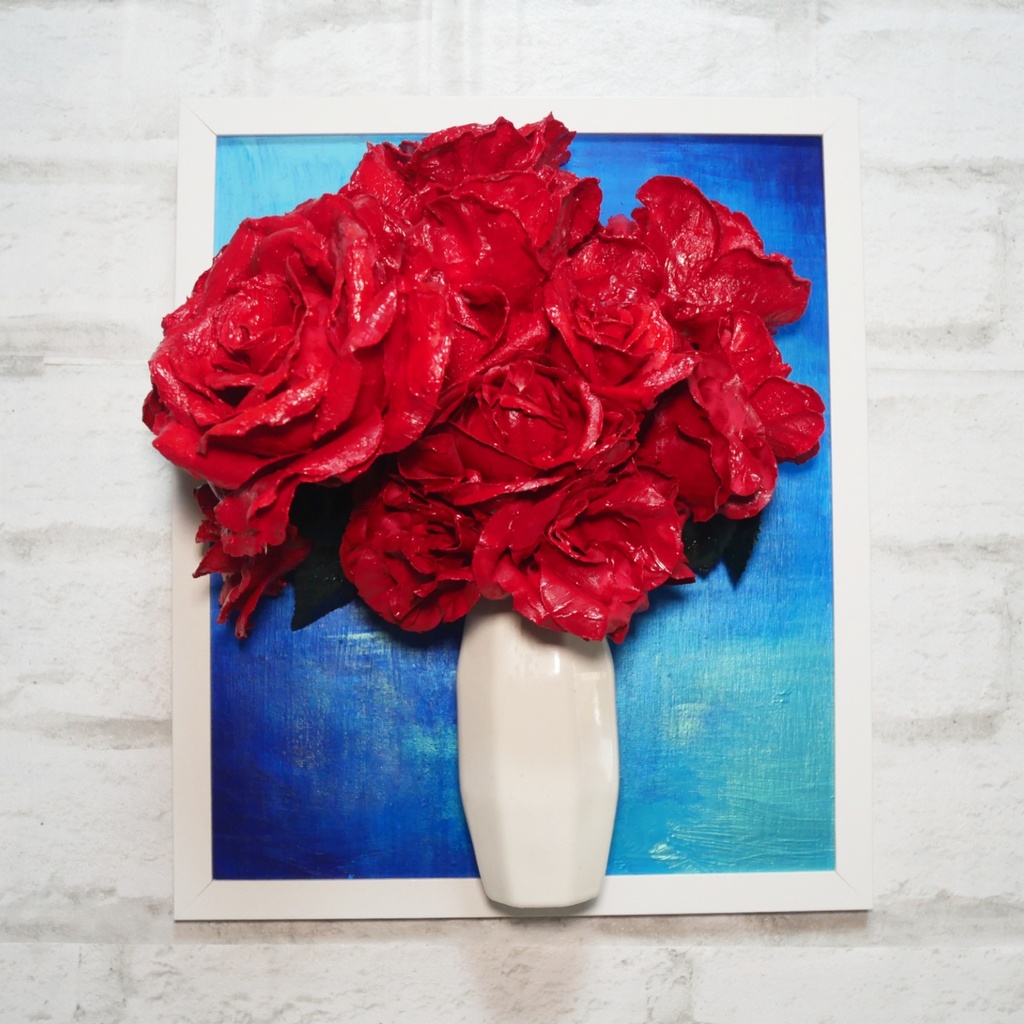 油絵 油彩 油彩画 絵 絵画【枯れない薔薇】