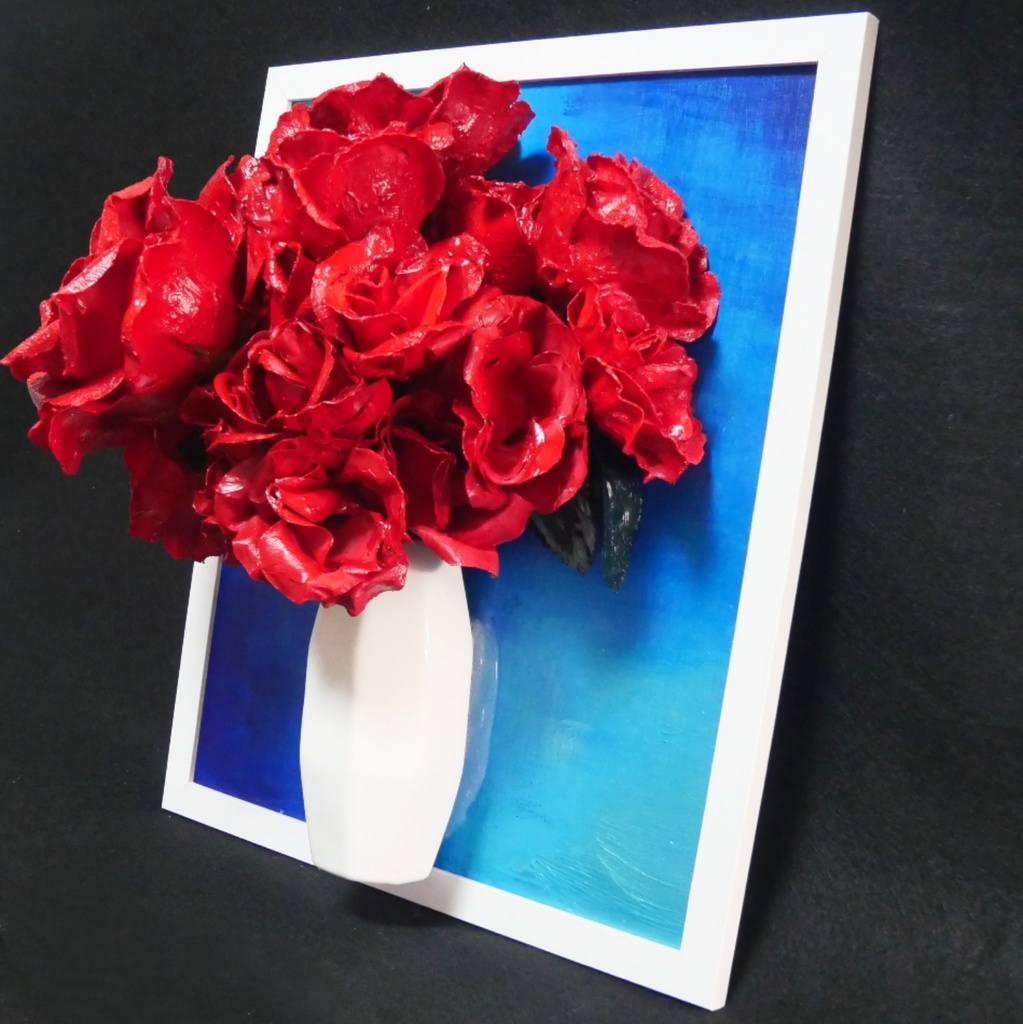 油絵 油彩 油彩画 絵 絵画【枯れない薔薇】