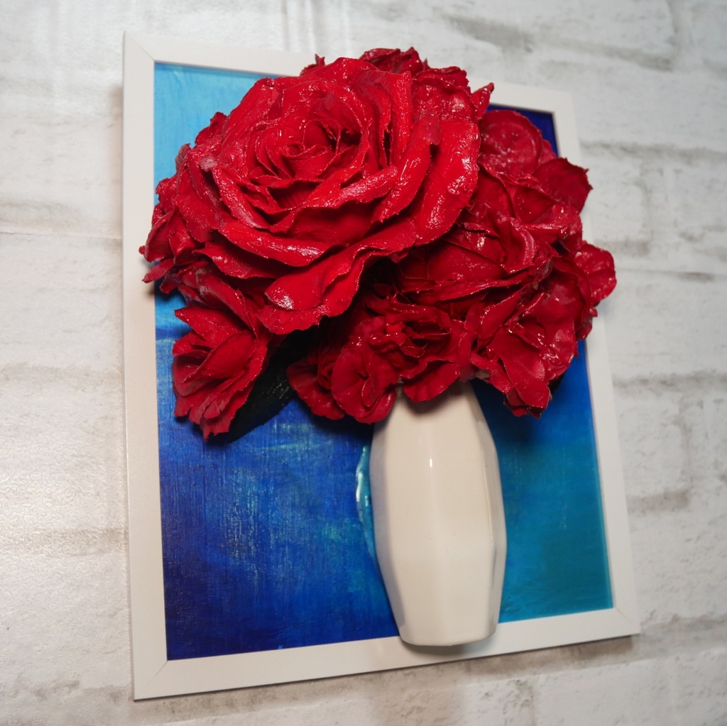 油絵 油彩 油彩画 絵 絵画【枯れない薔薇】