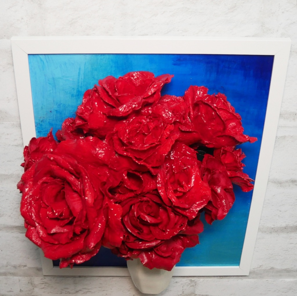 油絵 油彩 油彩画 絵 絵画【枯れない薔薇】