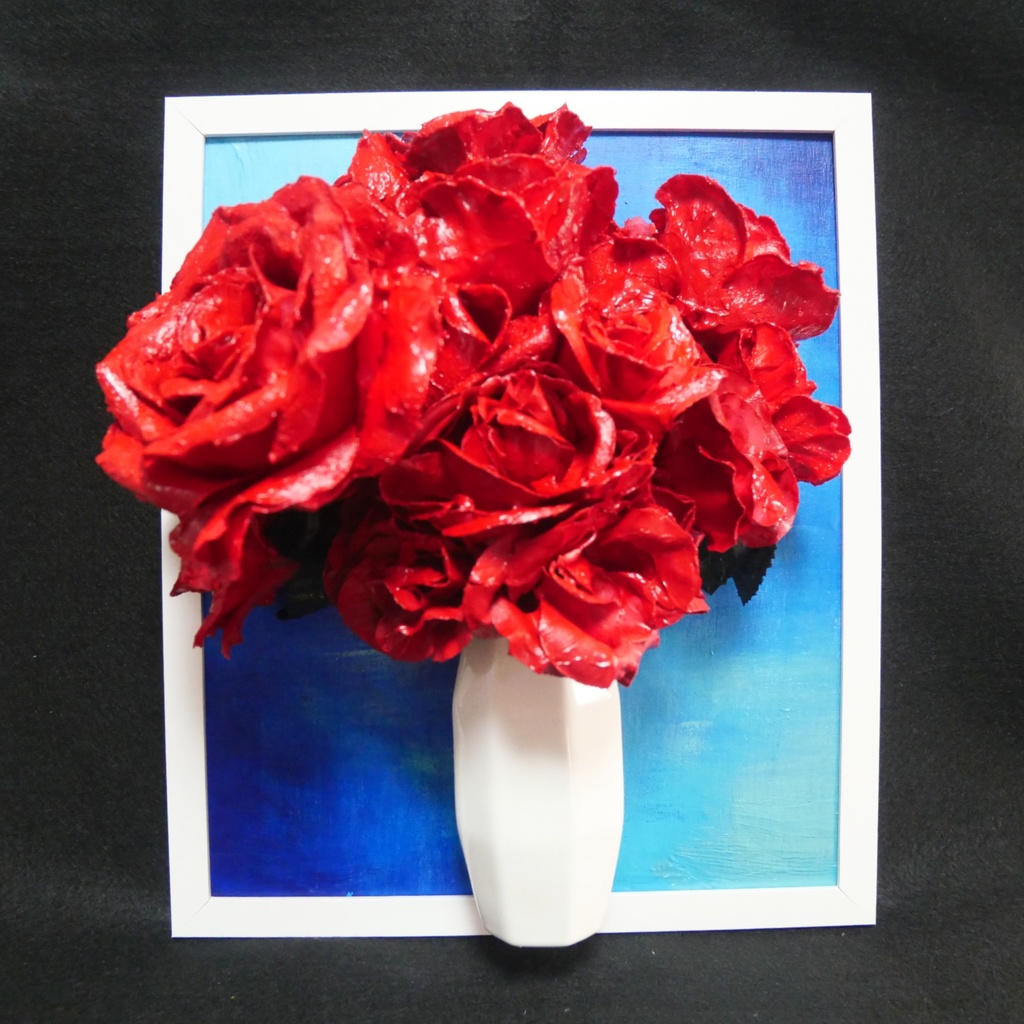 油絵 油彩 油彩画 絵 絵画【枯れない薔薇】