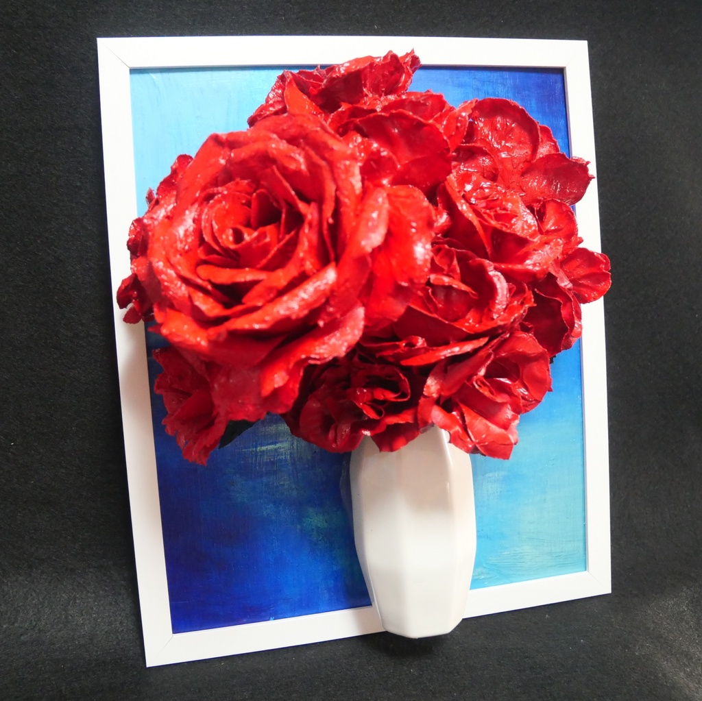 油絵 油彩 油彩画 絵 絵画【枯れない薔薇】