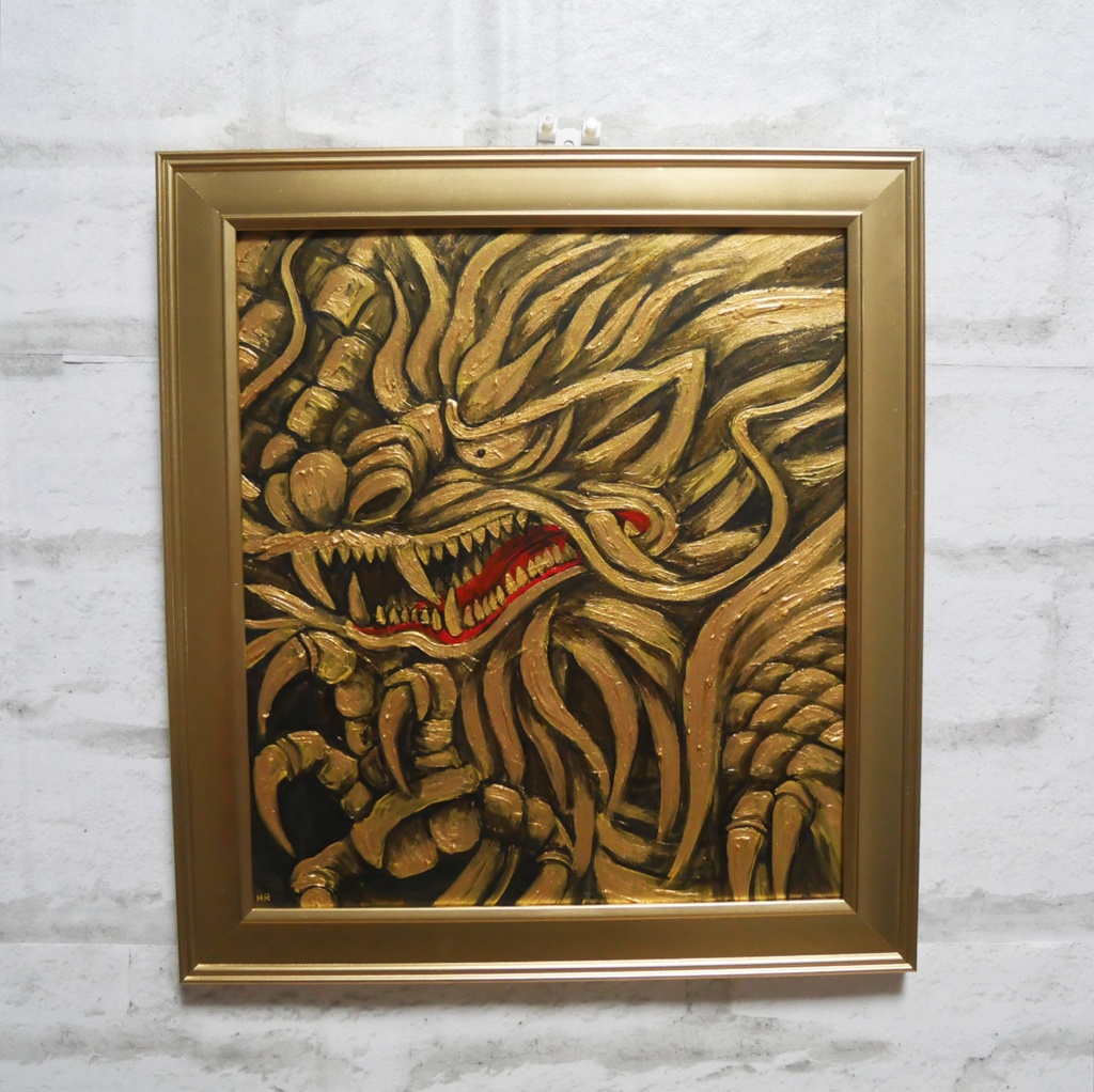 油絵 油彩 油彩画 絵 絵画 【黄金龍】