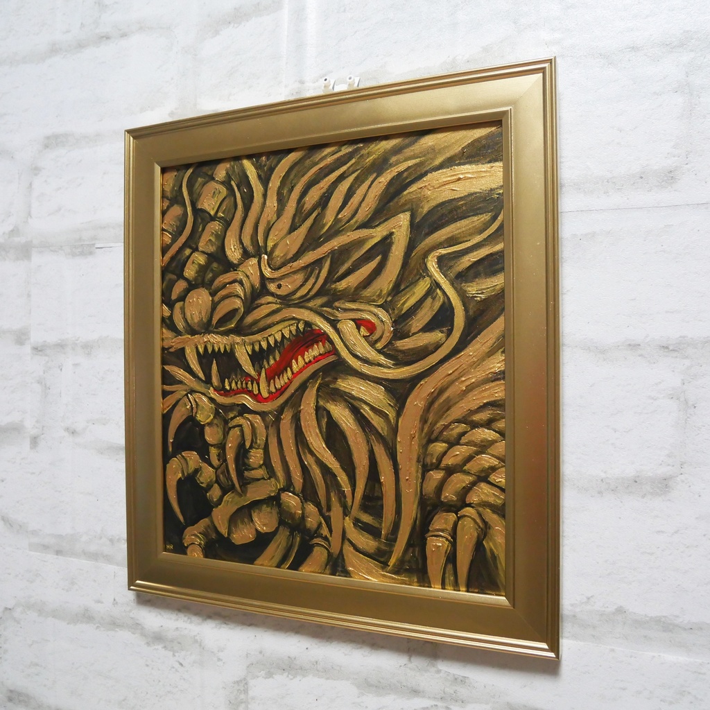 油絵 油彩 油彩画 絵 絵画 【黄金龍】