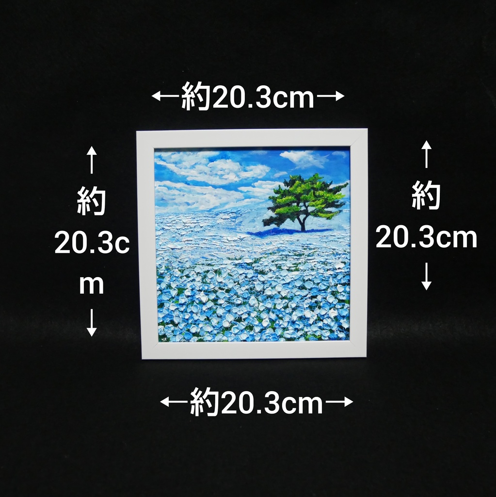 油絵 油彩 油彩画 絵画 絵 ミニ絵画 【ネモフィラの丘】