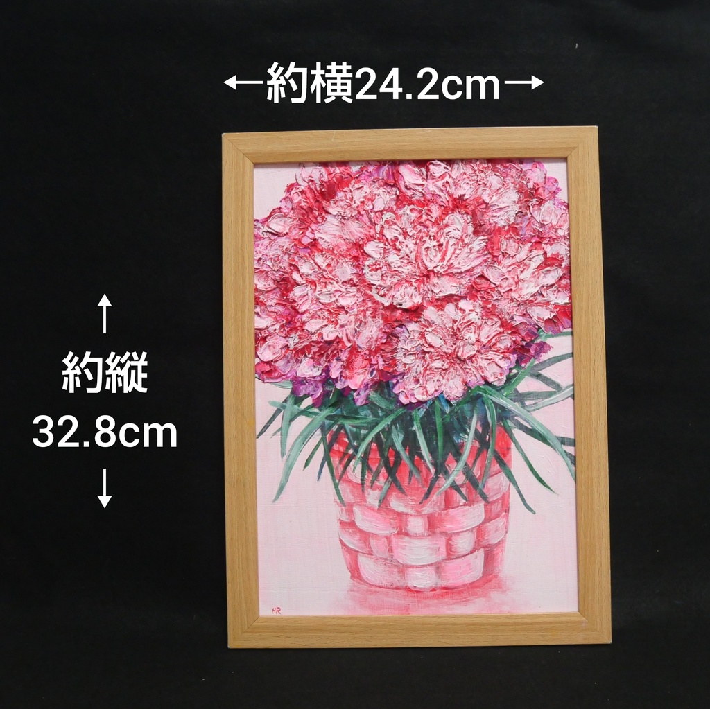 油絵 油彩 油彩画 絵 絵画【ピンクカーネーション】 - arashi1783 - BOOTH