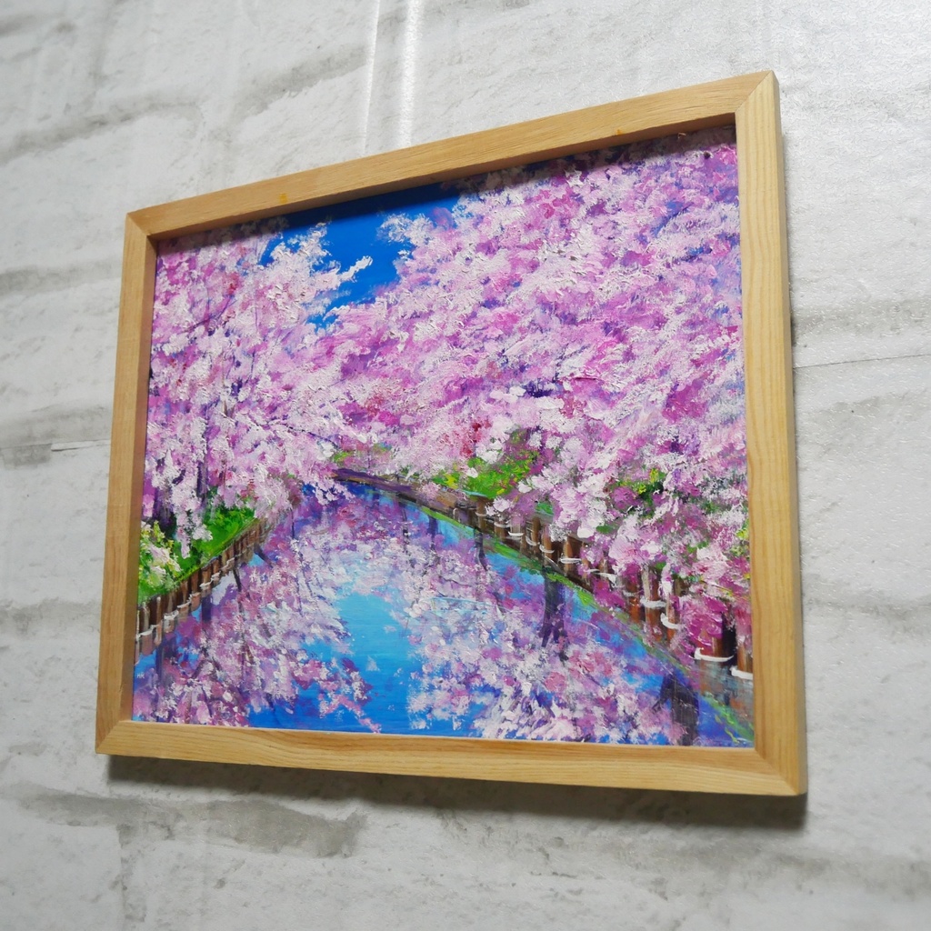 油絵 油彩 油彩画 絵画 絵【桜ロード】