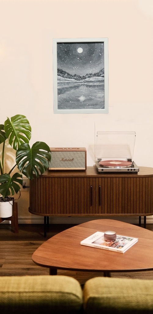 油絵 油彩 油彩画 絵画 【白黒の雪景色】