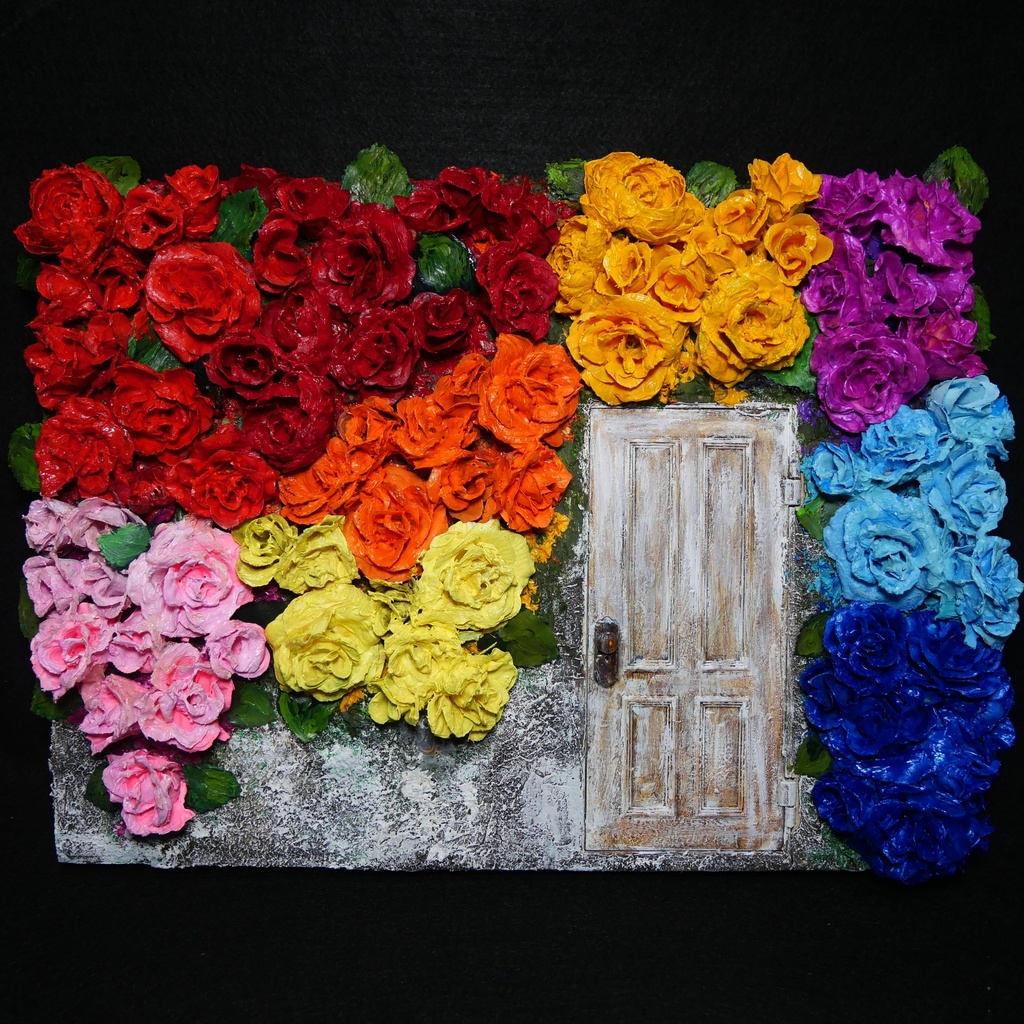 油絵 油彩 油彩画 絵画 絵【扉の先の世界】