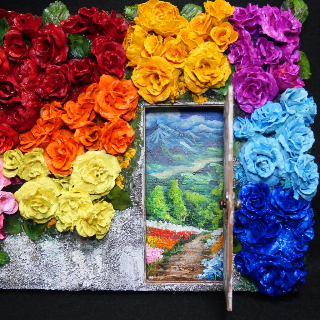 油絵 油彩 油彩画 絵画 絵【扉の先の世界】