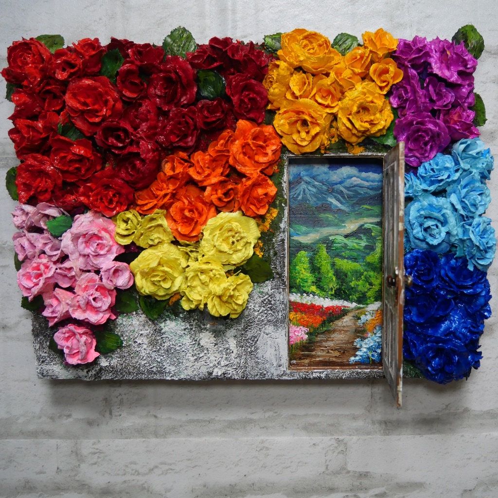 油絵 油彩 油彩画 絵画 絵【扉の先の世界】