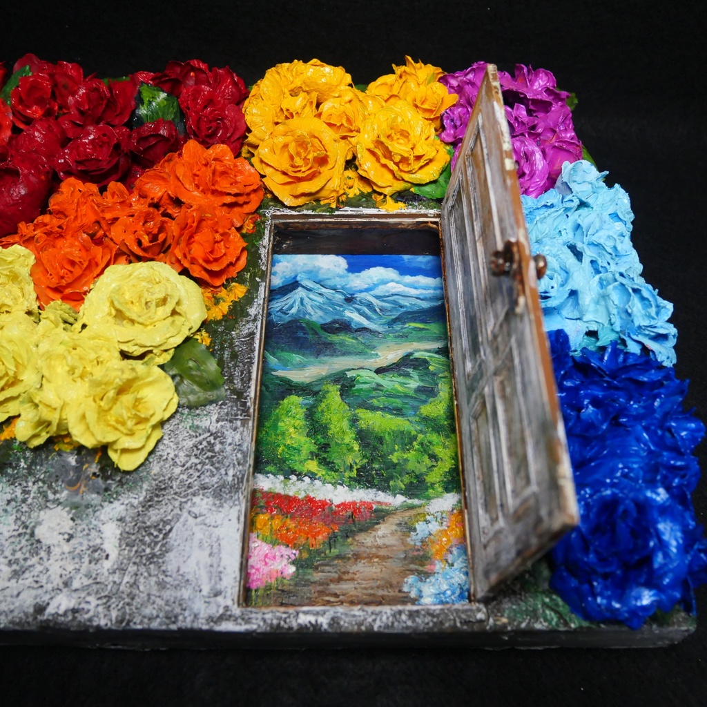 油絵 油彩 油彩画 絵画 絵【扉の先の世界】