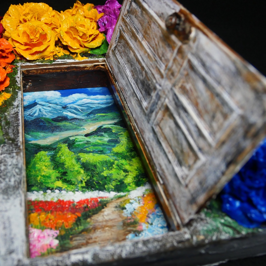 油絵 油彩 油彩画 絵画 絵【扉の先の世界】