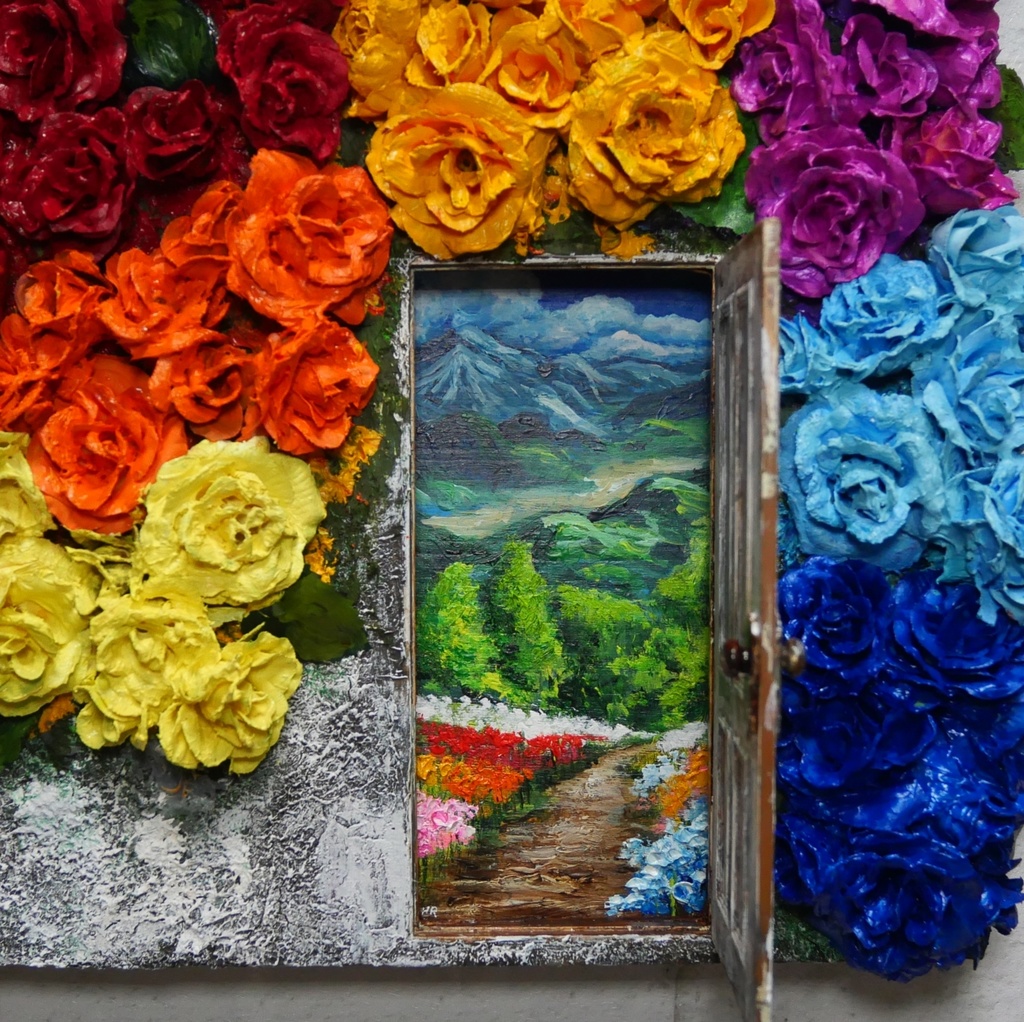 油絵 油彩 油彩画 絵画 絵【扉の先の世界】