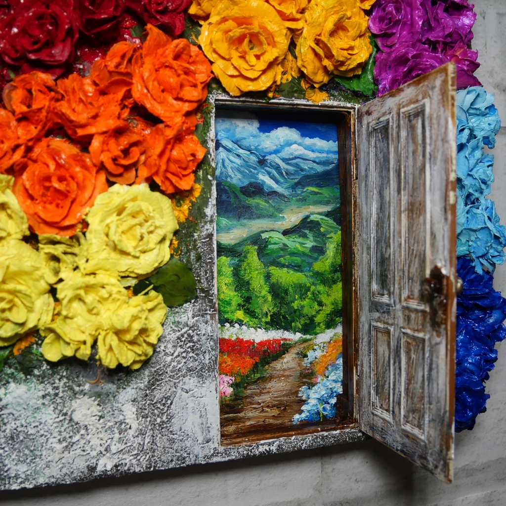 油絵 油彩 油彩画 絵画 絵【扉の先の世界】