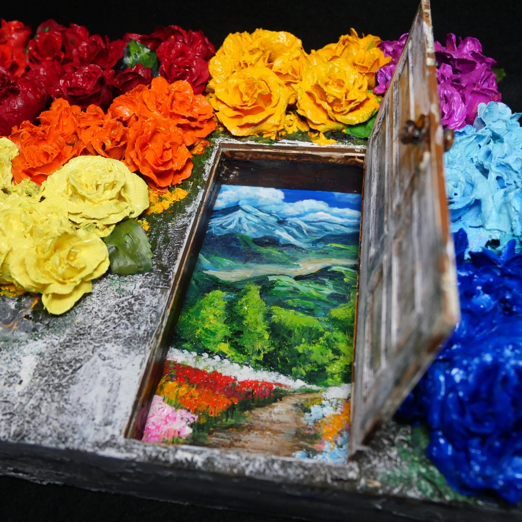 油絵 油彩 油彩画 絵画 絵【扉の先の世界】