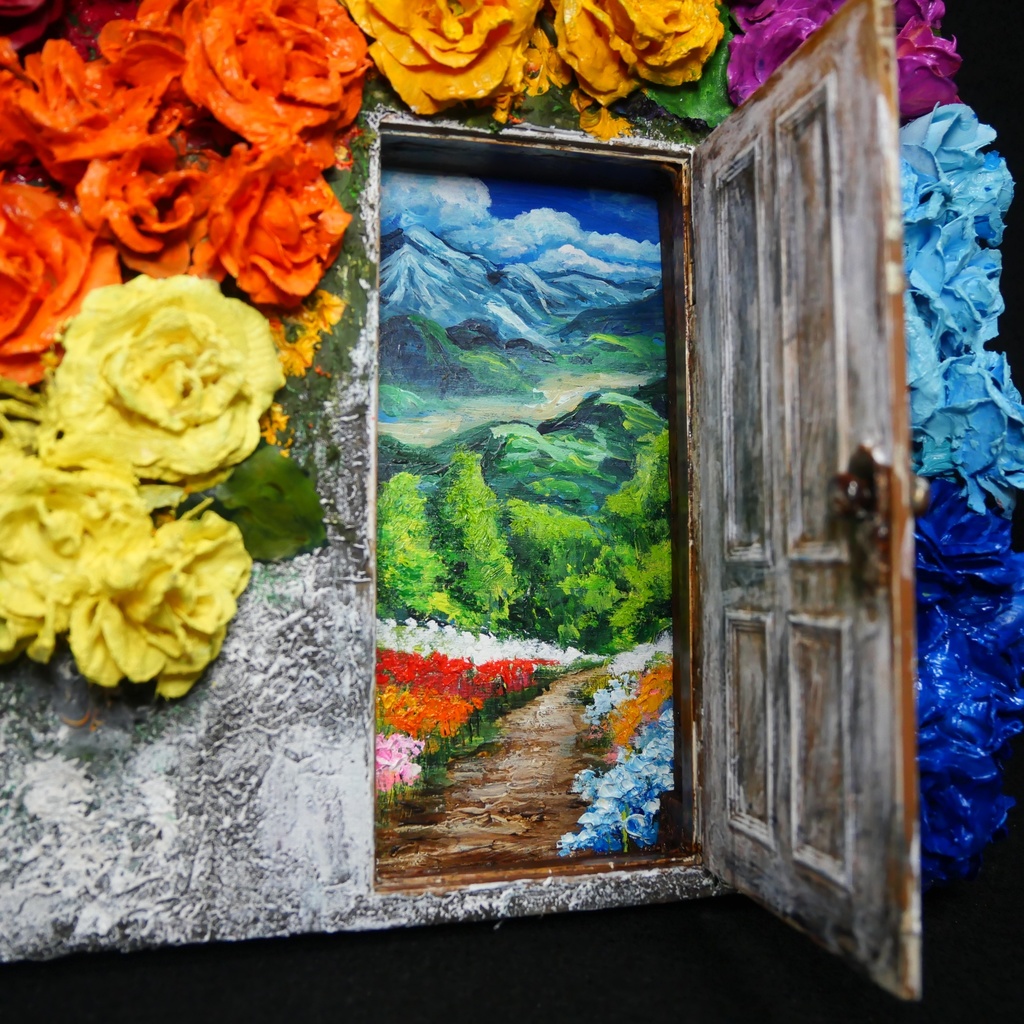 油絵 油彩 油彩画 絵画 絵【扉の先の世界】