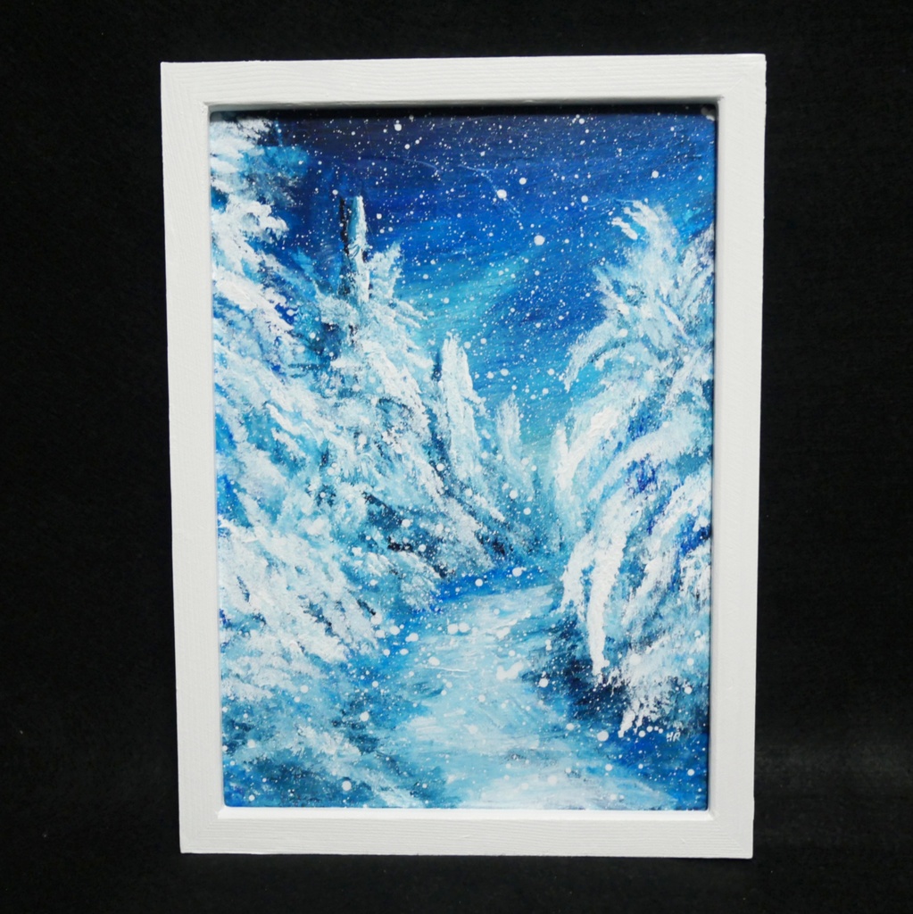 油絵 油彩 油彩画 絵画 【冬景色】