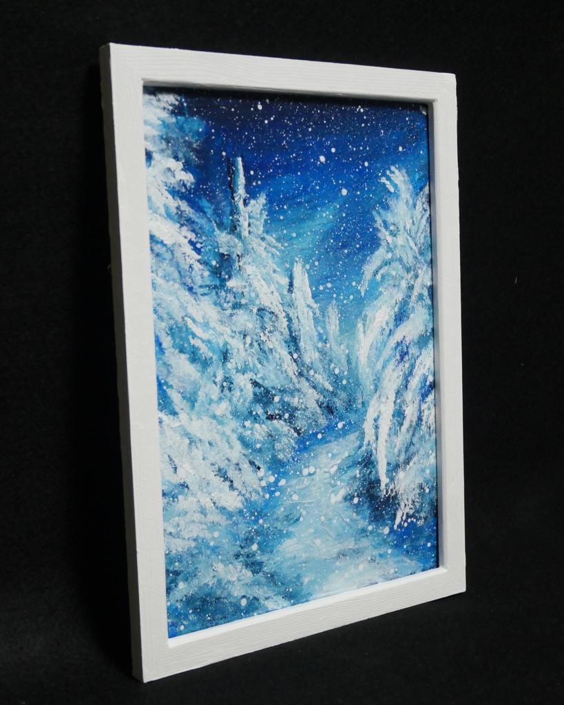 油絵 油彩 油彩画 絵画 【冬景色】