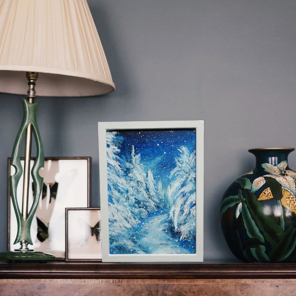 油絵 油彩 油彩画 絵画 【冬景色】