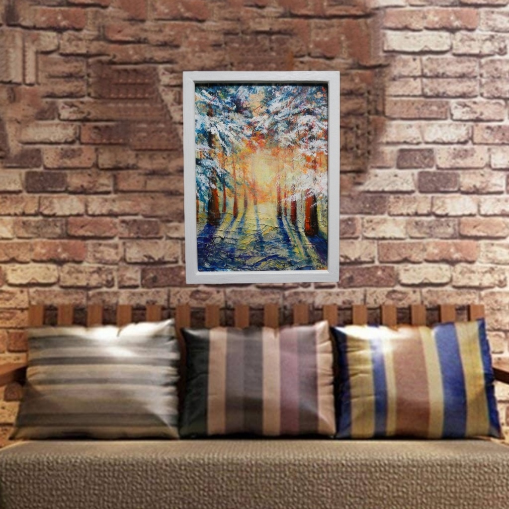 油絵 油彩 油彩画 絵画 【暖かい冬】