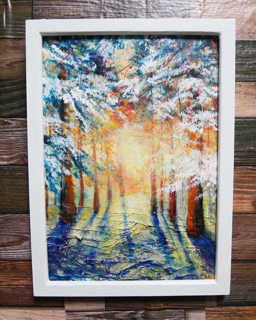 油絵 油彩 油彩画 絵画 【暖かい冬】