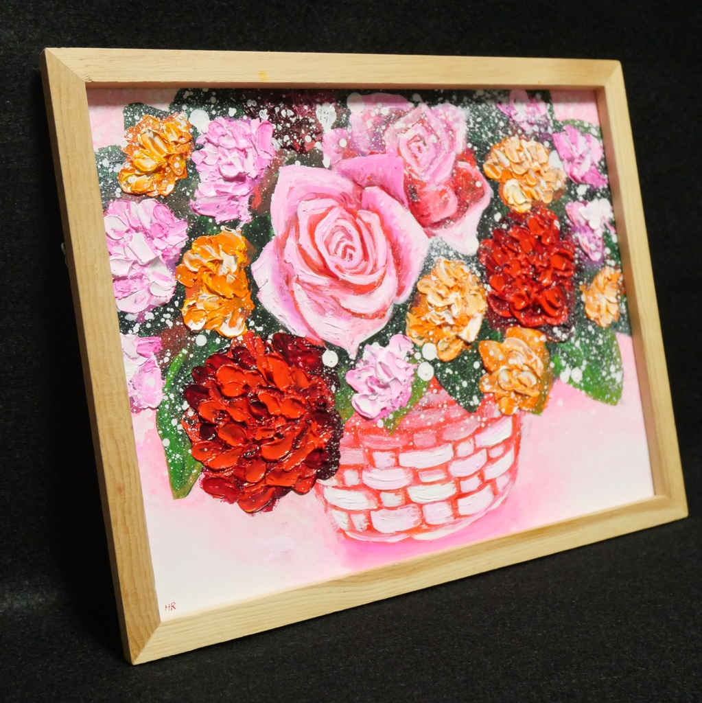 油絵 油彩 油彩画 絵 絵画【フラワーギフト】