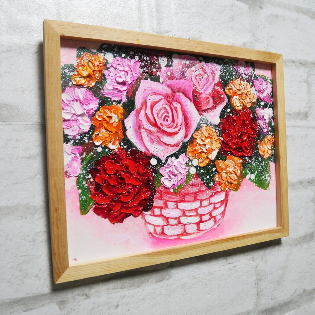 油絵 油彩 油彩画 絵 絵画【フラワーギフト】