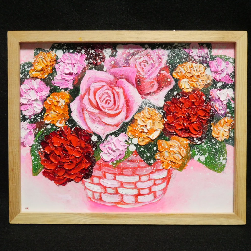 油絵 油彩 油彩画 絵 絵画【フラワーギフト】