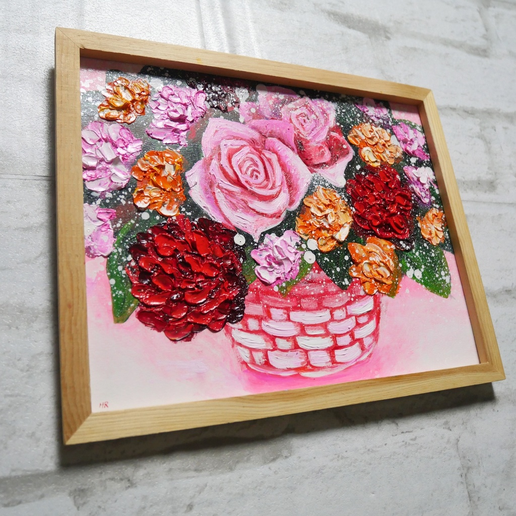 油絵 油彩 油彩画 絵 絵画【フラワーギフト】