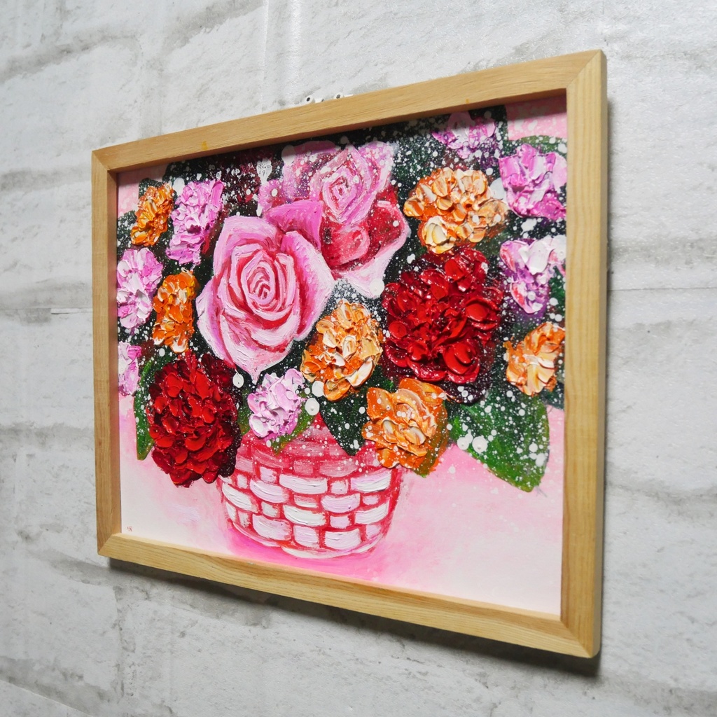 油絵 油彩 油彩画 絵 絵画【フラワーギフト】