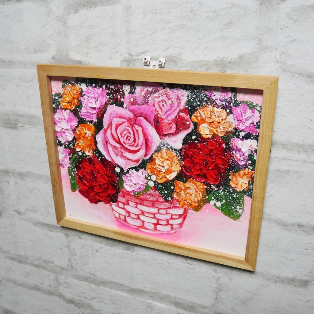 油絵 油彩 油彩画 絵 絵画【フラワーギフト】