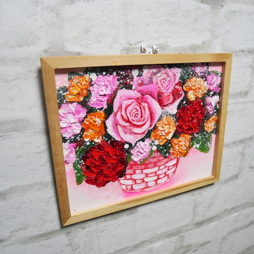 油絵 油彩 油彩画 絵 絵画【フラワーギフト】