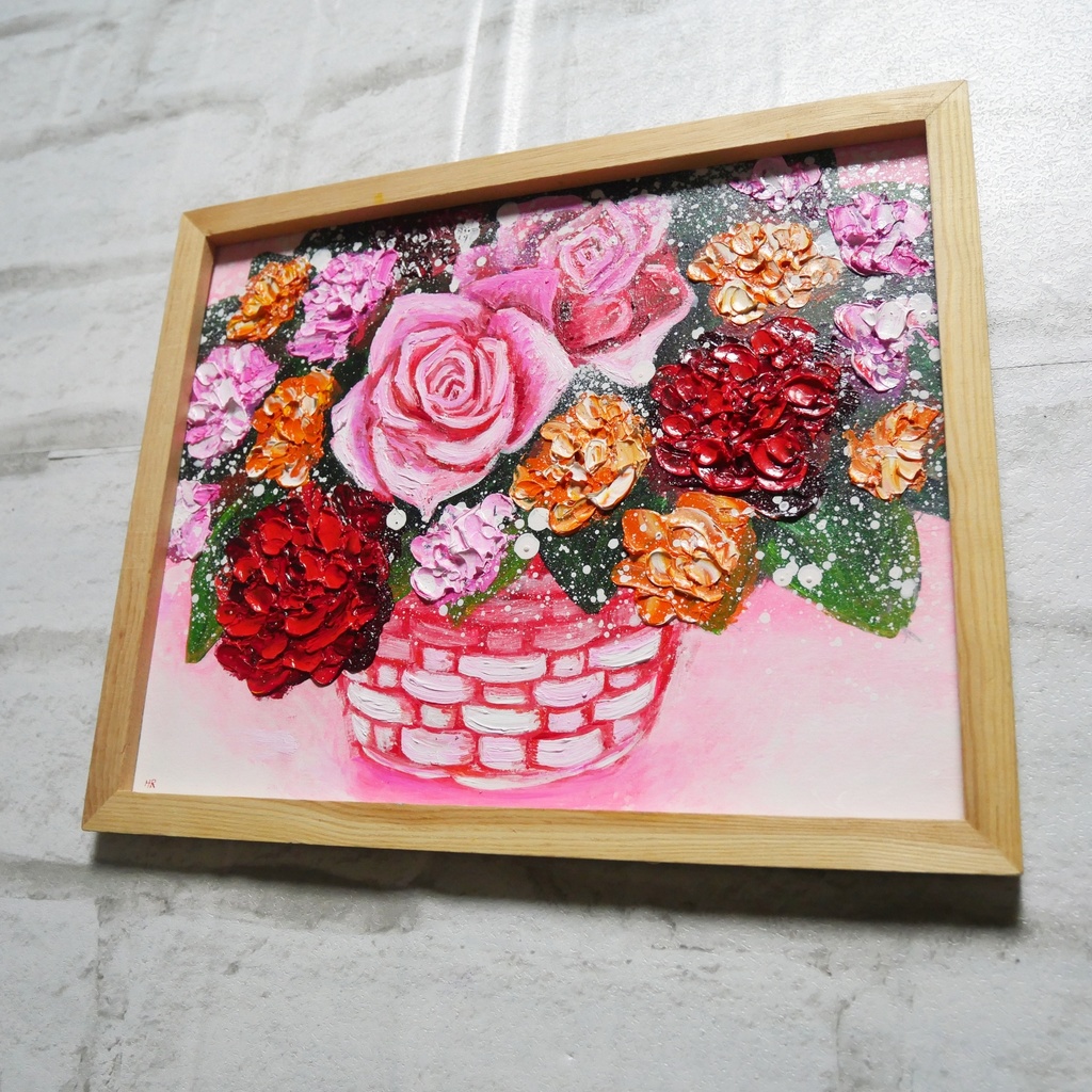 油絵 油彩 油彩画 絵 絵画【フラワーギフト】